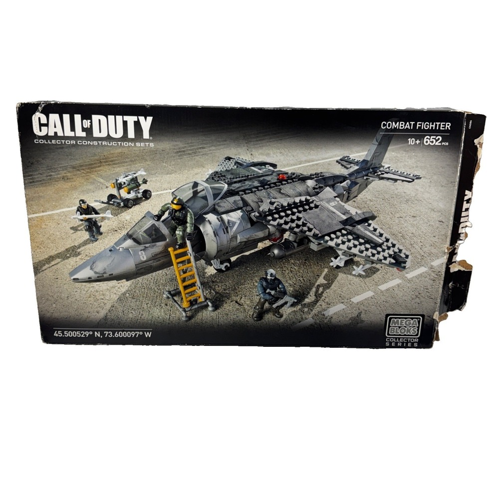 Mega Bloks Call Of Duty Combat Fighter #CNG86 Aircraft Incomplete
